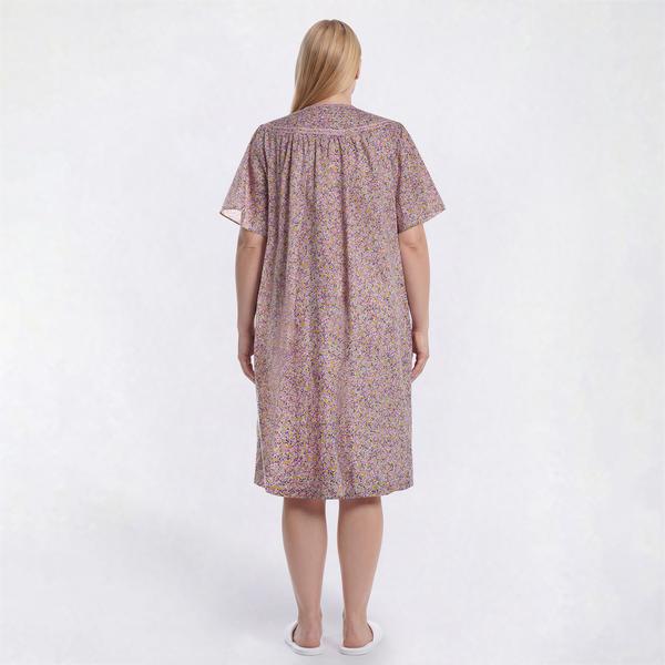 Plus Size Moon to Noon Trapunto Abstract Snap Robe alternate view
